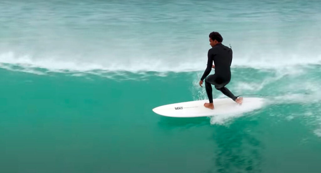 mid length surfboard